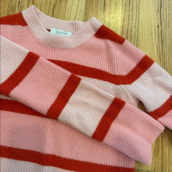 La Ligne pink and red striped sweater size S - Picture 3 of 6